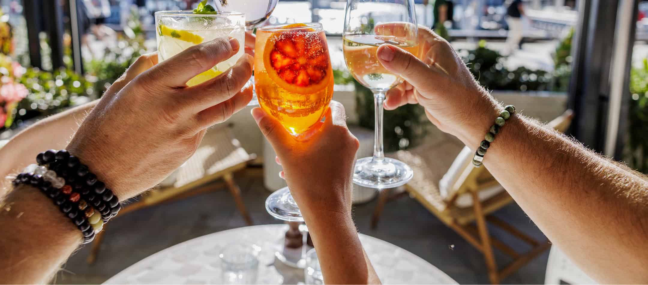 Georges: Group cheers with drinks