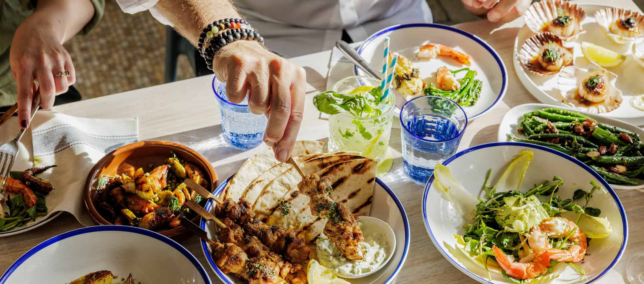 Georges: Lots of plates of food